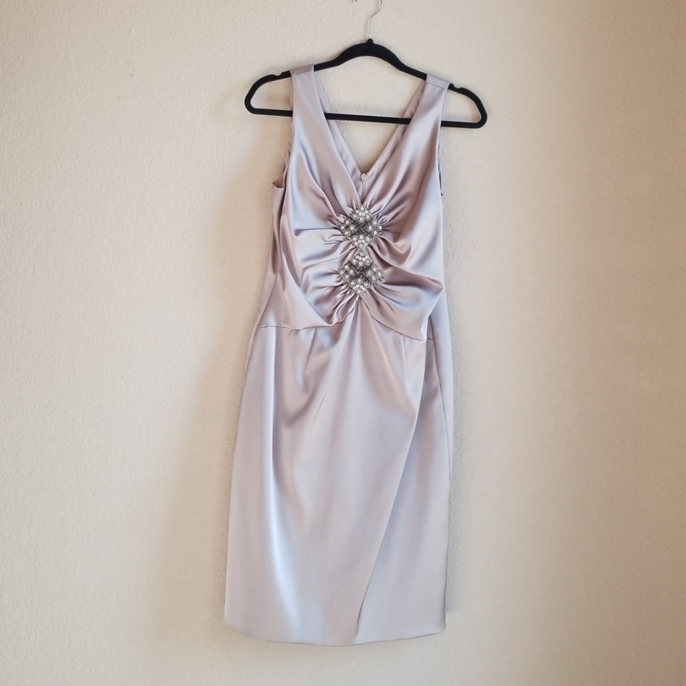 David Meister cocktail dress. Champagne color